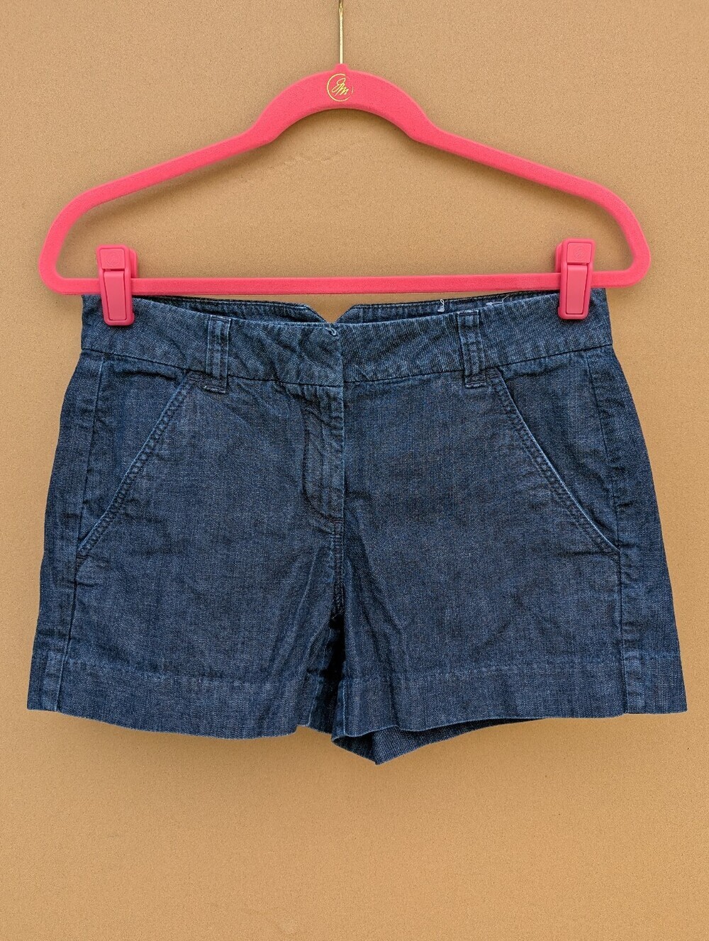 LOFT The Rivera Denim Trouser Shorts Size 2 Linen Blend Minimalist Indie Summer